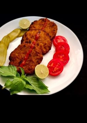 عکسی از دستور برگر مرغ و سویا