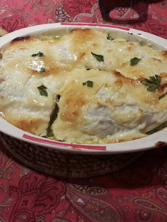 Una foto de Bacalao al horno con Ali oli