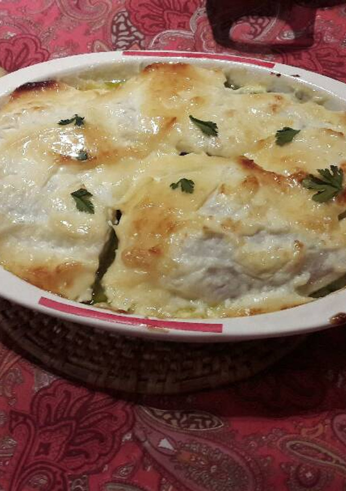 Una foto de Bacalao al horno con Ali oli