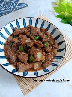 Foto resep Sapi saus teriyaki lada hitam