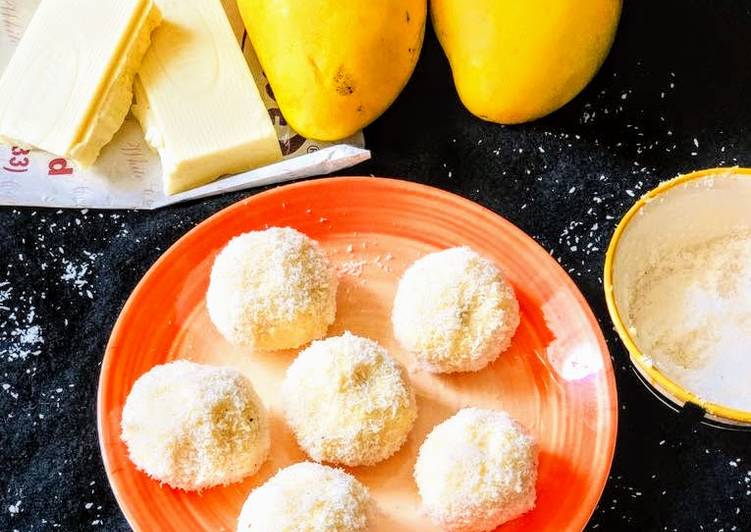 Mango coconut truffles