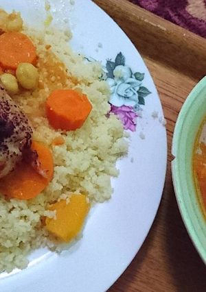 صورة لوصفة كسكس مغربي او مفتول شهي ولذييييذ 😀😋🍛