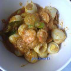 Sambal goreng basah telur puyuh & udang রেসিপির প্রধান ছবি