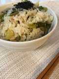 Japanese Paella with Daikon Radish Leaves and Tuna (Takikomi Gohan)