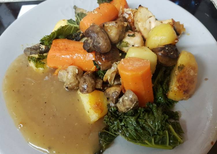Recipe: Appetizing My Peppery All Roast Chicken & Veg Bake. π