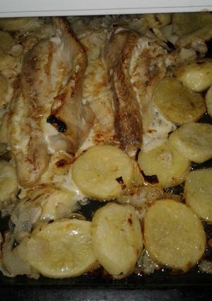 Una foto de Pollo de mar al horno