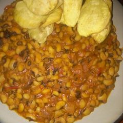 Ginger&garlic beans with potatoes A picture of Ginger&garlic beans with potatoes.