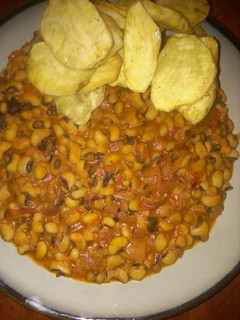 A picture of Ginger&garlic beans with potatoes.