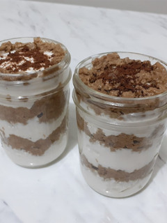 Una foto de Tiramisú saludable (postre sano)