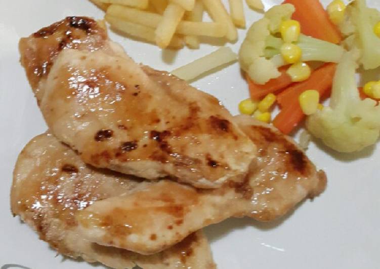 Resep Steak ayam (grill + katsu) dan saus barbeque, Bisa Manjain Lidah