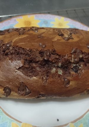 Una foto de Budín marmolado fácil