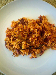 Una foto de Arroz con foie, pato y setas