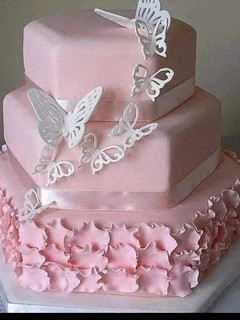A picture of The best Valentine/Wedding Cake Ever.