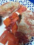 Tomatoes, Carrots, and White Peppered Porkloin