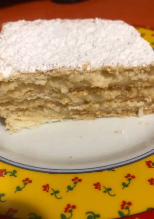 Una foto de Milhoja con crema pastelera