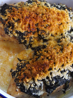 Una foto de Pechugas de pollo rellenas de espinacas