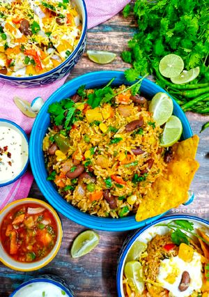 A picture of Mexican Bean and Vegetable Rice.