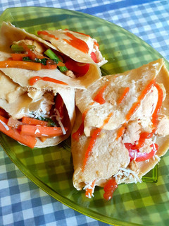 Foto resep Cemilan : Oatmeal Crepes Chicken Vegies