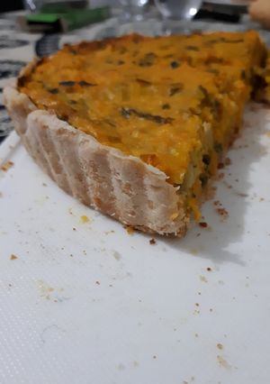 Una foto de Tarta de calabacín y puerro