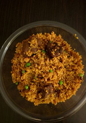A picture of Tunisian Bulgur with Lamb.