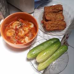 A picture of Udang Saus Padang.