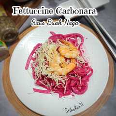 Fettuccine Carbonara Saus Naga Merah-レシピのメイン写真
