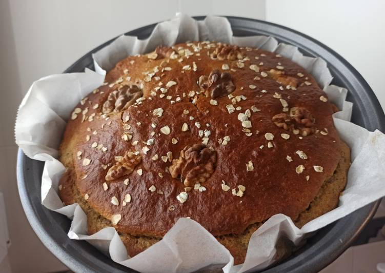 Bizcocho de plátano y avena