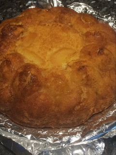 Una foto de Torta de manzana en licuadora