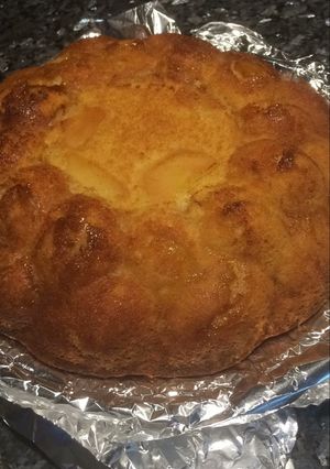 Una foto de Torta de manzana en licuadora