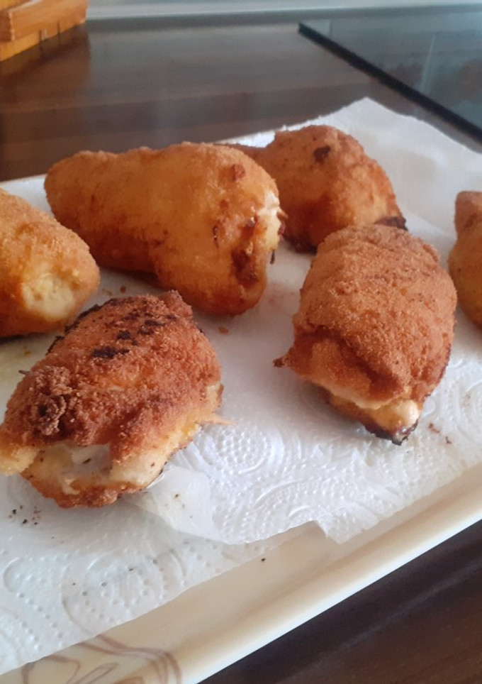 Una foto de Rollitos de pechuga de pollo rellenos de atún y queso