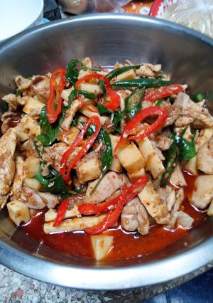 รูปของ ผัดพริกแกงไก่หน่อไม้ดองเต๋า