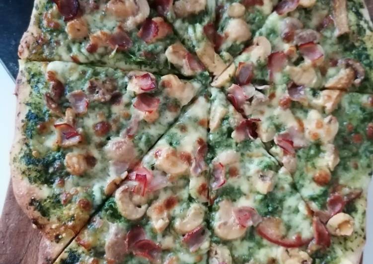 A révélé le secret de la recette Pizza verte Délicieux garanti