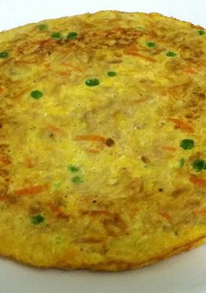 Una foto de Tortilla de atún y zanahoria