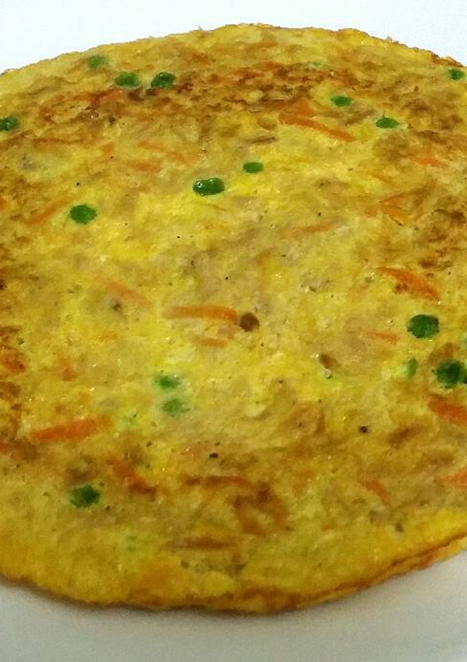 Una foto de Tortilla de atún y zanahoria