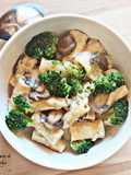 Rigatoni champignons brocolis