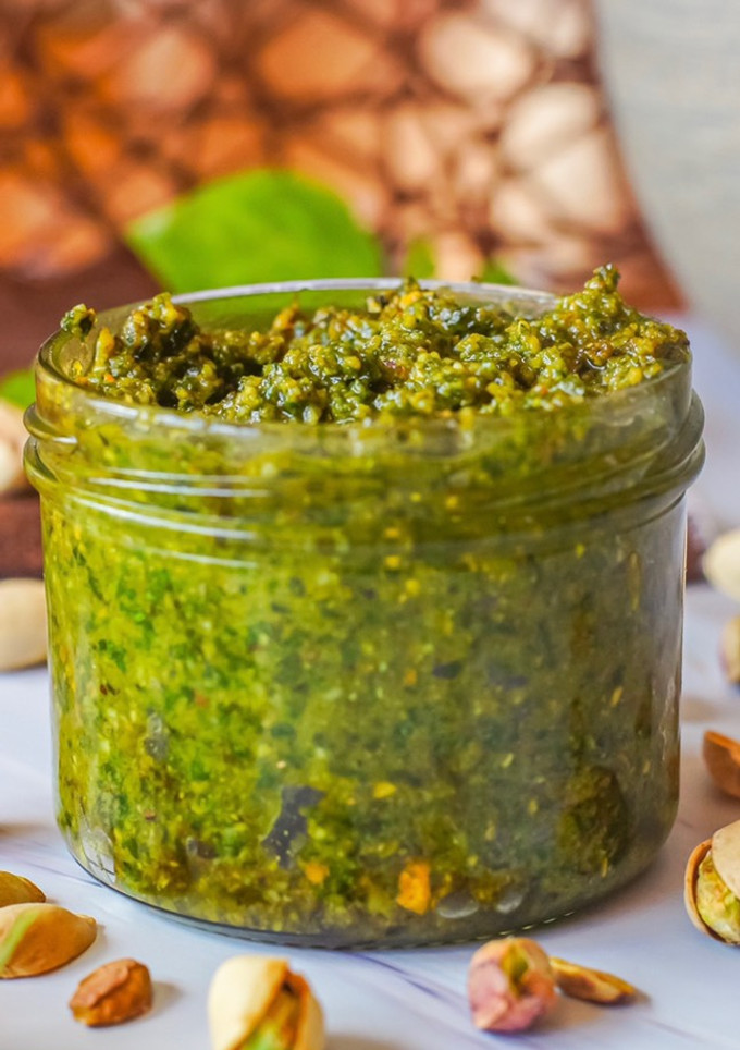 Una foto de Pesto de pistachos