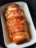 Rolo de carne com bacon na air fryer