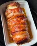 Rolo de carne com bacon na air fryer
