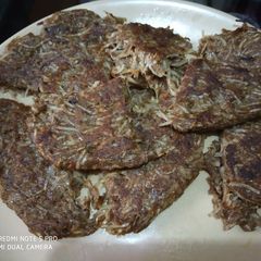 A picture of Kuttu and singhara flour tikkuoa.