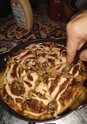 عکسی از دستور پیتزا مرغ خوشمزه❤️😋