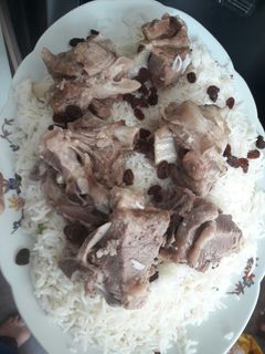 صورة لوصفة رز بسمتي مع اللحم