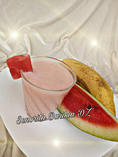 صورة لوصفة عصير الدلاع والموز 🍉🍌