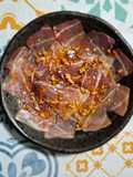Carpaccio de ventresca de atún rojo
