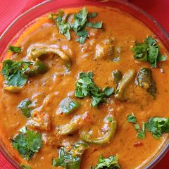 Shimla Mirch Besan Curry (Dhaba Style) A picture of Shimla Mirch Besan Curry (Dhaba Style).