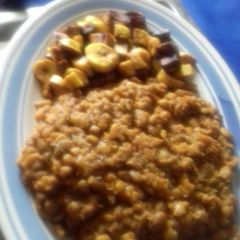 A picture of Beans and Plantain.