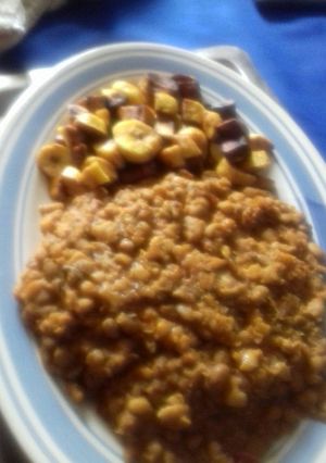 A picture of Beans and Plantain.