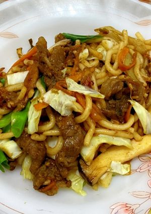 Foto resep Beef yaki udon