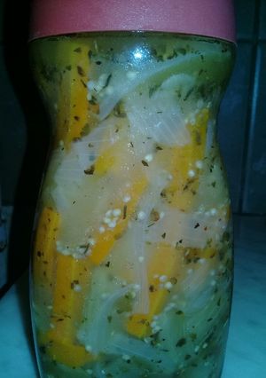 Una foto de Berenjenas en escabeche