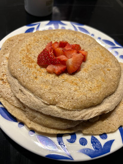 Una foto de Tortitas de avena y fresa