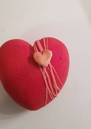 Une photo de Entremet de St Valentin Fraise - Yaourt